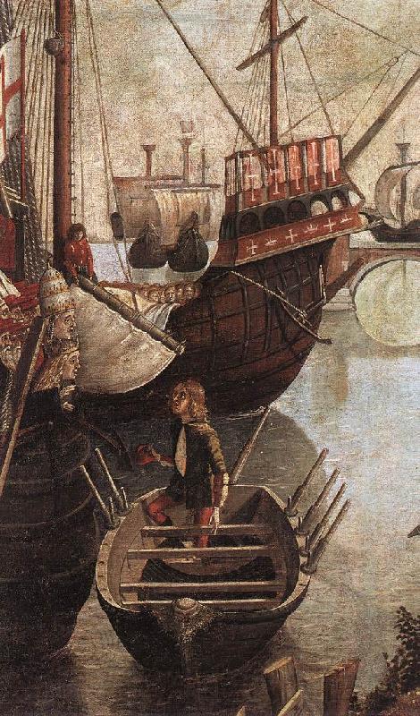 CARPACCIO, Vittore The Arrival of the Pilgrims in Cologne (detail) France oil painting art